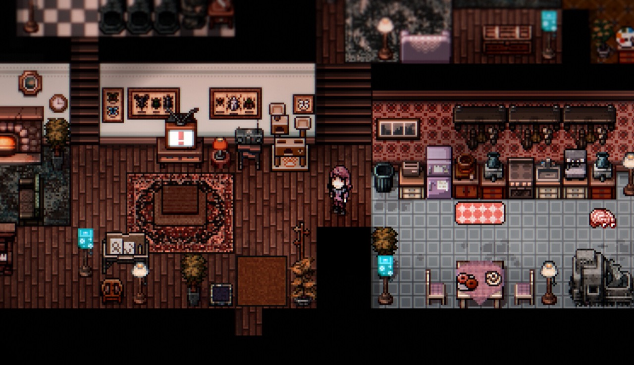Official Welcome to Elderfield screenshot of an investigation site in a passage